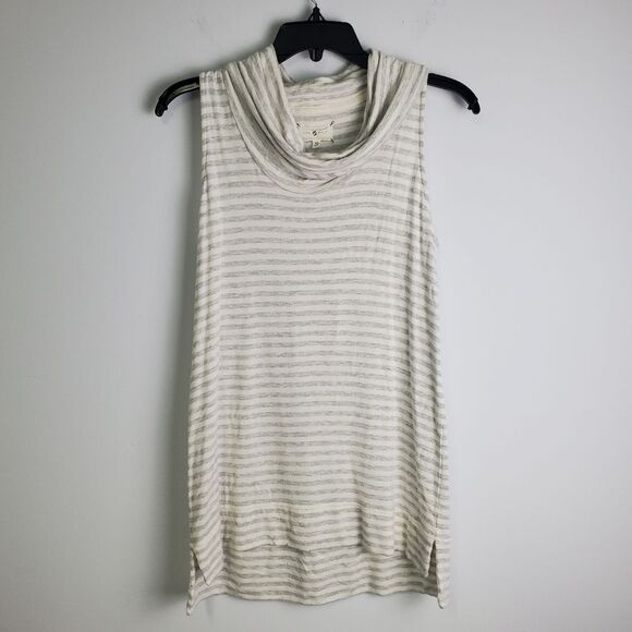 Lou & Grey Striped Cowl Neck Tank Top, Size XS - Picture 1 of 7